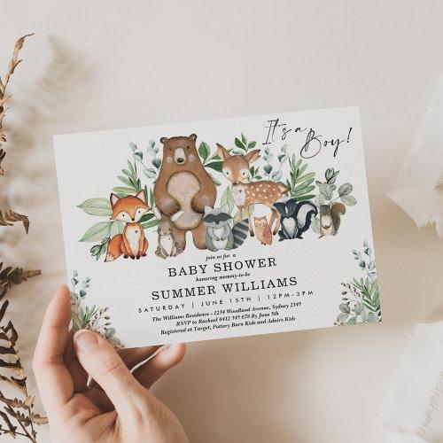 Modern Woodland Animals Forest Boy