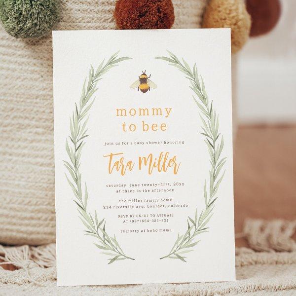 Mommy To Bee Watercolor Gender Neutral
