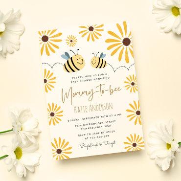 Mommy to bee Yellow Bee and Sunflower