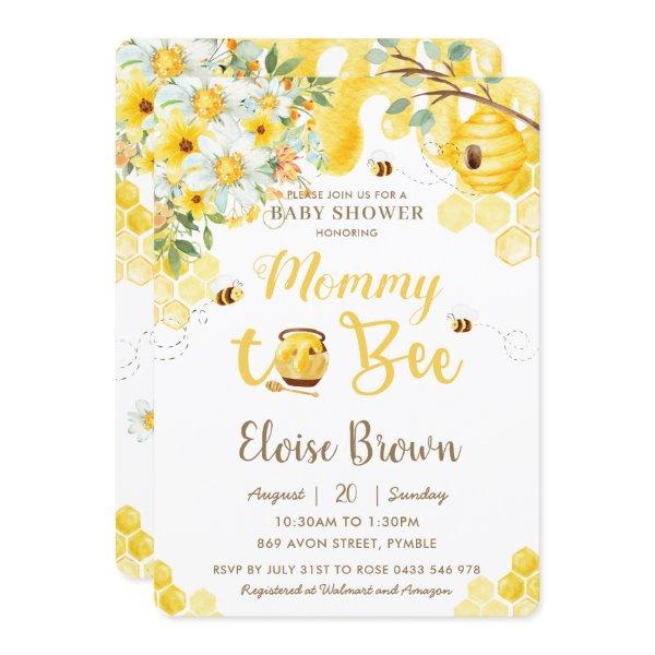 Mommy to Bee Yellow Gender Neutral Baby Shower  In