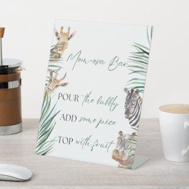 Momosa Bar Oh Boy Safari Jungle Baby Shower Pedestal Sign