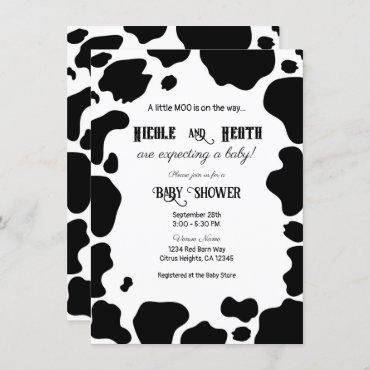 Moo Cow Spots Print Black & White