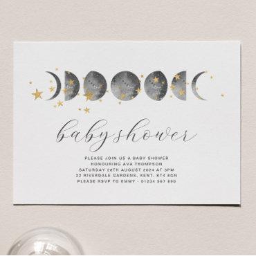 Moon Phases Gold Stars