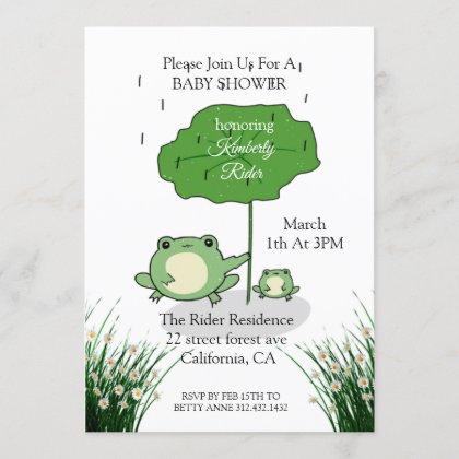 Mother Frog Love Baby Shower Invitation
