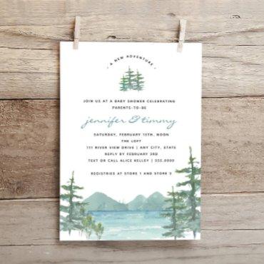 Mountain Lake Theme Watercolor