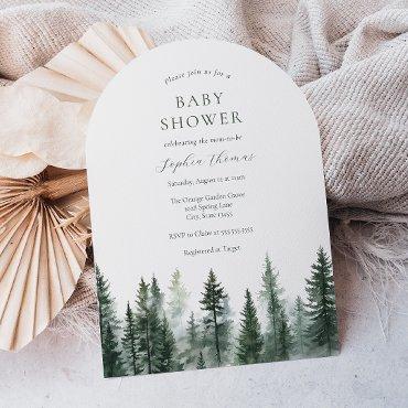 Mountain Pine Trees Baby Shower Arch