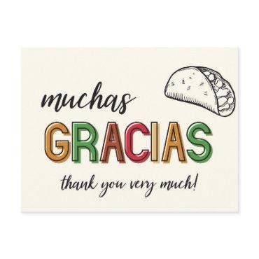 Muchas Gracias Taco Thank You Very Much Postcard