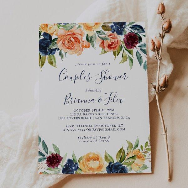 Multicolor Elegant Floral Couples Shower