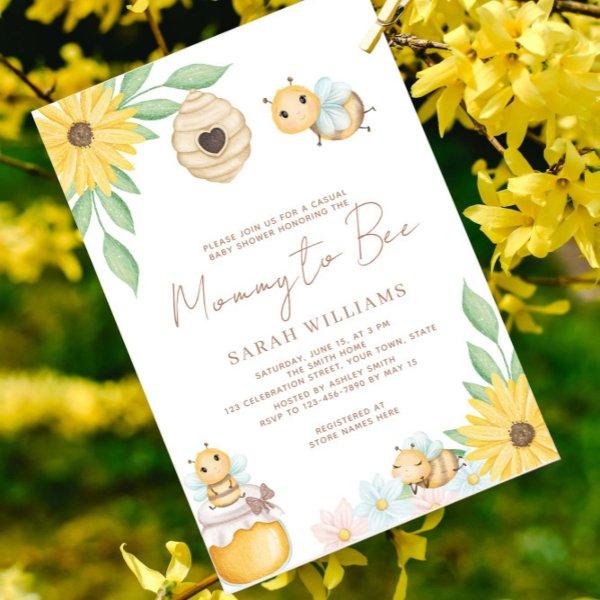 Mummy To Bee Baby Shower Sunflower