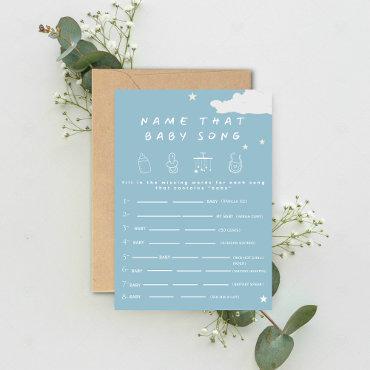 Name that baby song Rustic minimal baby shower gam