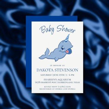 Narwhal Blue | Adorable Kawaii Baby Boy Shower