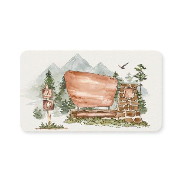 national park place card birthday or baby shower
