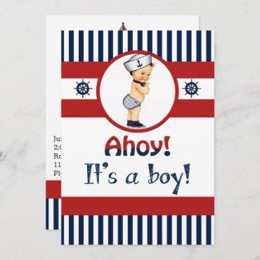 Nautical Ahoy It's a Boy