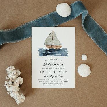 Nautical Watercolor Sailboat