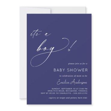 Navy Blue | Cute Simple It's a Boy