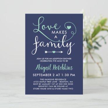 Navy Mint Love Makes A Family Adoption Shower