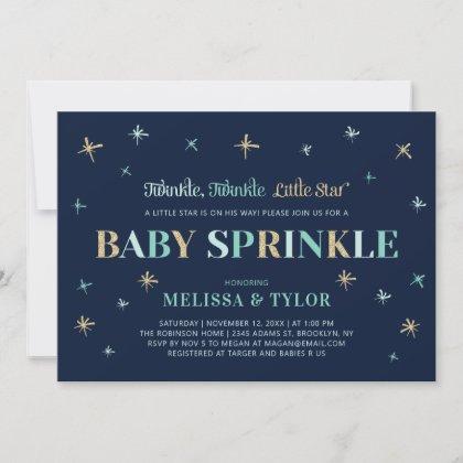 Navy Twinkle Twinkle Little Star Boy Baby Sprinkle