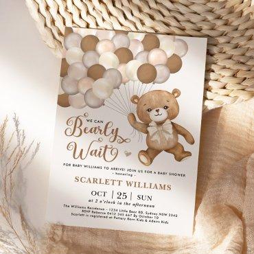 Neutral We Can Bearly Wait Teddy Bear