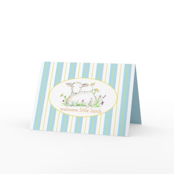 New Baby Boy Congratulations Little Lamb  Card