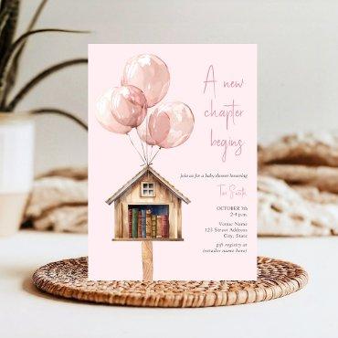 New Chapter Balloons Library Book Baby Shower Pink
