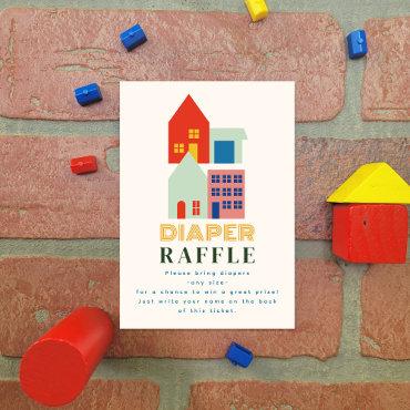 New Kid On The Block Baby Shower Diaper Raffle Enclosure Card