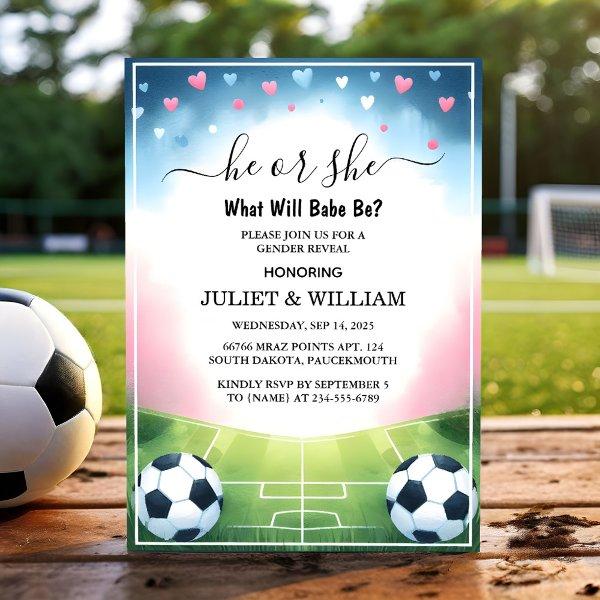 New Team Ball Pitch Fun Soccer Field Gender Reveal
