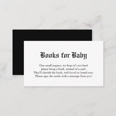 Newspaper Baby Shower Books for Baby Enclosure Card