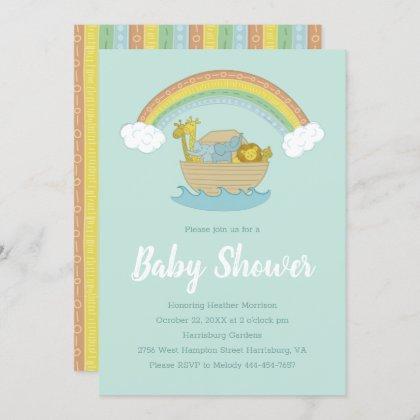 Noah's Ark Boho Baby Shower Invitation