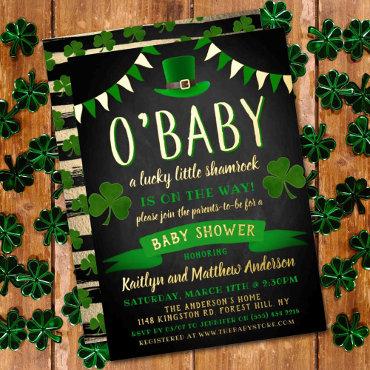 O'Baby St. Patrick's Day Baby Shower Real Foil