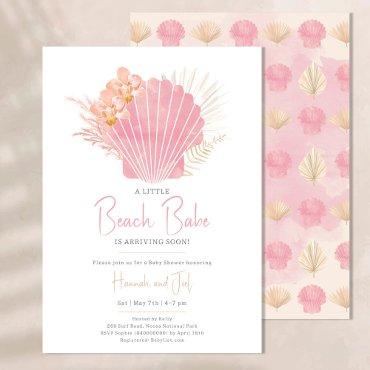 Ocean boho Sea Shell Pink Girl
