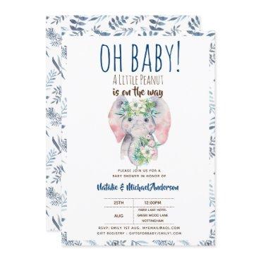 Oh Baby A Little Peanut Elephant Boho Floral Chic