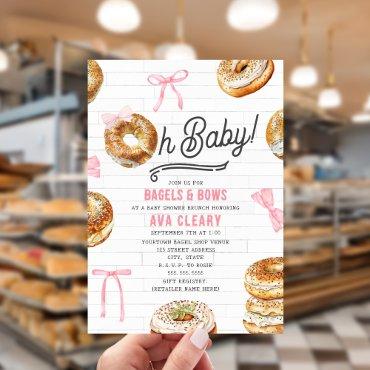 Oh Baby Bagels & Bows Pink Baby Shower Brunch