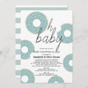 Oh Baby Blue Donut Boy Baby Shower by Mail