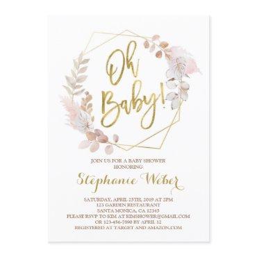 Oh Baby blush and gold