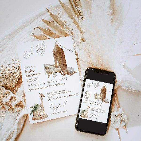 Oh Baby Boho Modern Gender Neutral Baby Shower