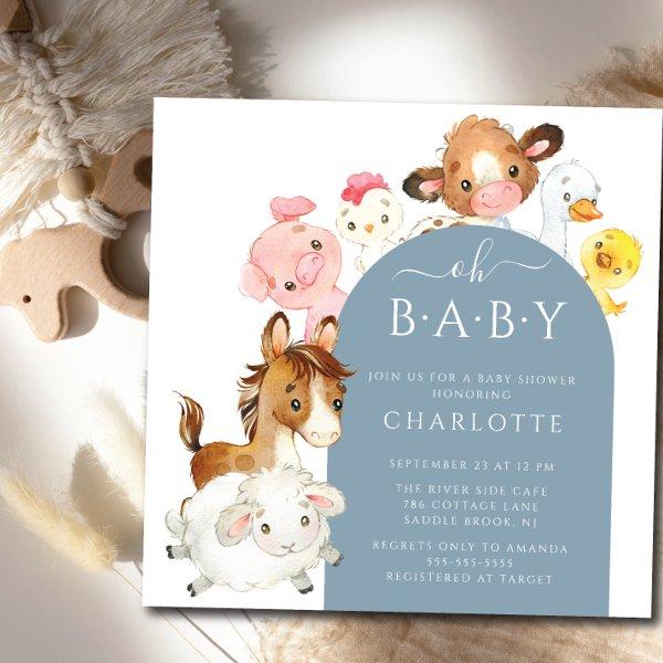 Oh Baby Farm Animals Baby Shower