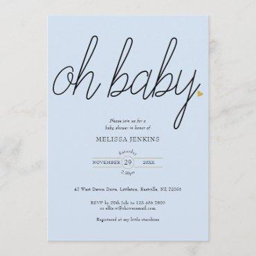 Oh Baby Gold Love Heart Baby Shower / Sprinkle
