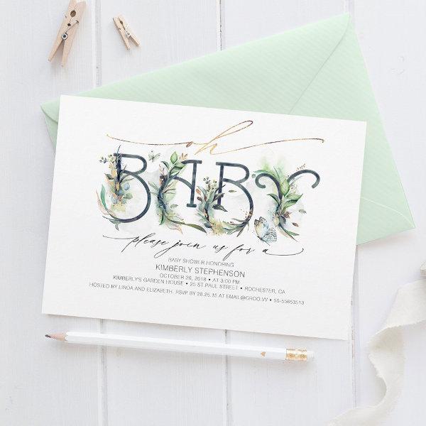 Oh Baby Greenery Baby Shower Gender Neutral