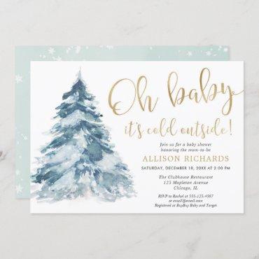 Oh Baby it's cold outside winter baby shower Invitation