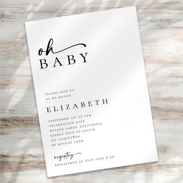 Oh Baby Minimalist Modern Script