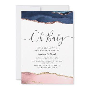 Oh Baby navy blush agate