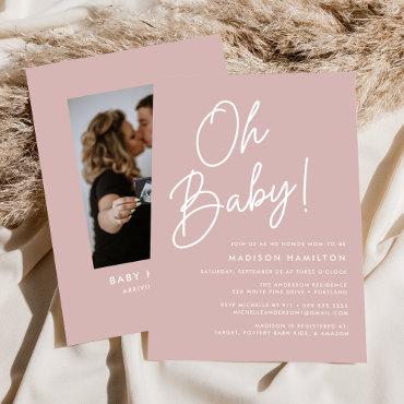 Oh Baby Script Dusty Rose Photo