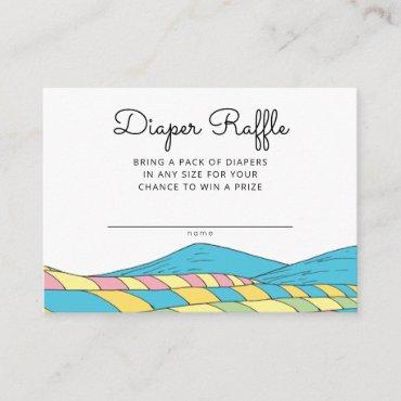 Oh, Baby, the Places You'll Go Baby Diaper Raffle Enclosure Card