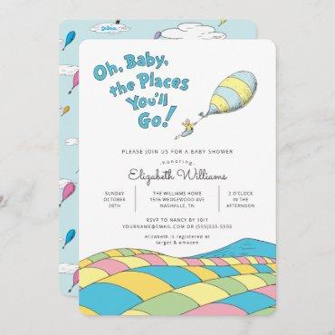 Oh, Baby, the Places You'll Go Boy Baby Shower Invitation