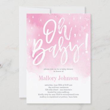 Oh Baby Watercolor  Pink