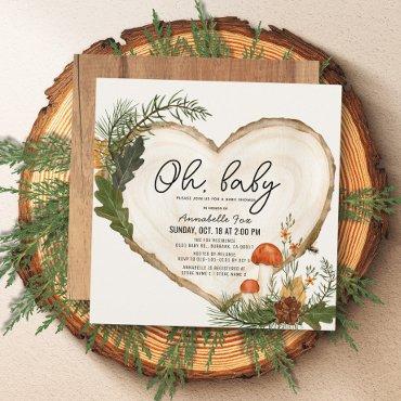 Oh Baby Wood Slice Mushroom Baby Shower by Mail