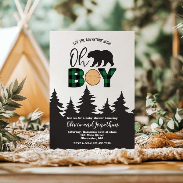 Oh Boy Bear Buffalo Plaid