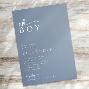 Oh Boy Blue Minimalist Script