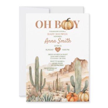 Oh Boy Cactus Desert Landscape Pumpkin