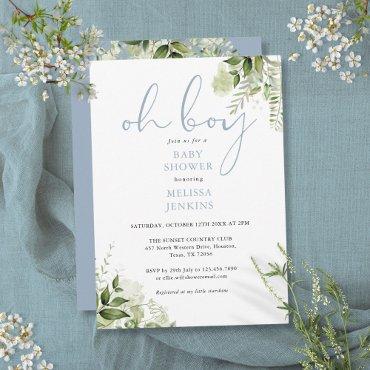 Oh Boy Dusty Blue Greenery